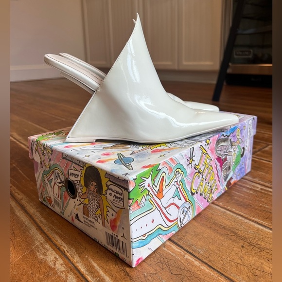 Jeffrey Campbell Shoes - Jeffrey Campbell AESTHETIC White Crinkle Patent Heel